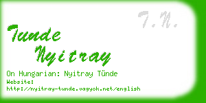 tunde nyitray business card