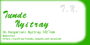 tunde nyitray business card